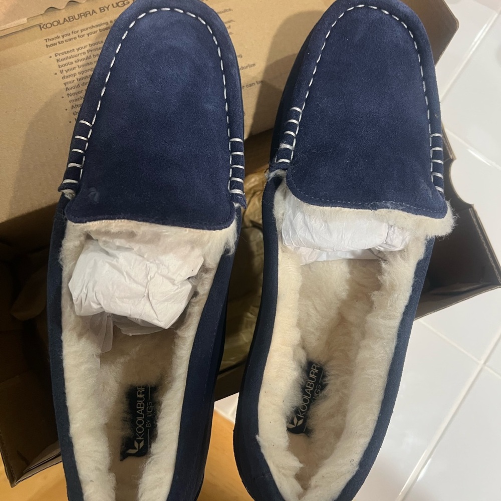 New Koolaburra Women's Navy Suede Slippers